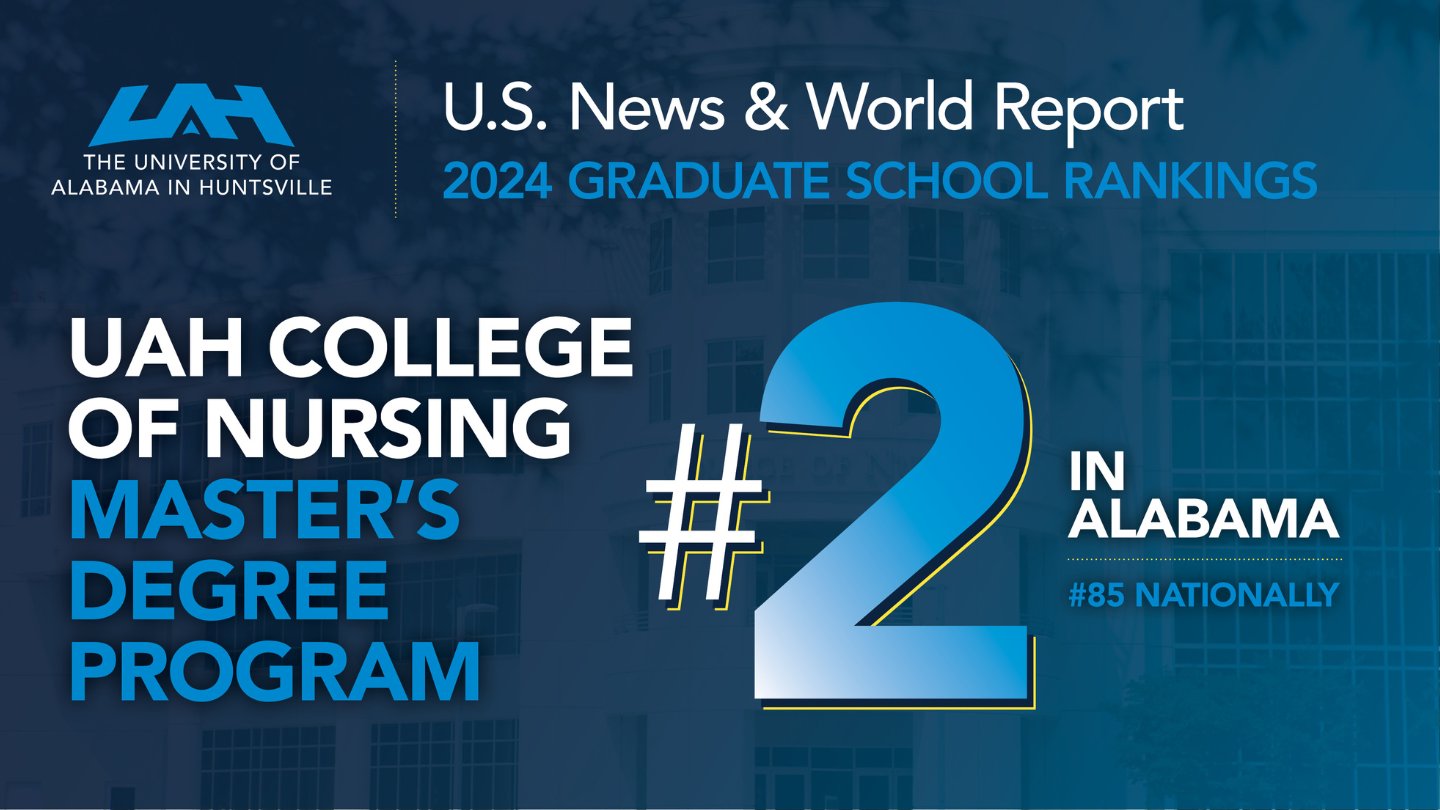 UAH Nursing Master's degree program numer 2 ranking in Alabama